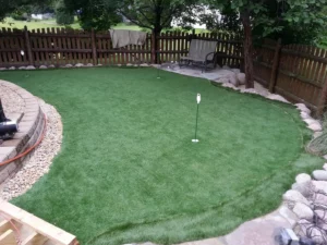 Photo of backyard putting green