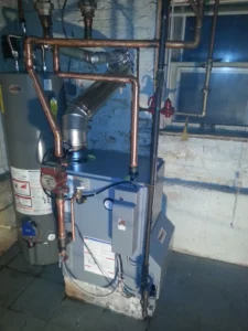Photo of installed boiler