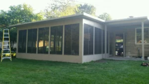 Photo of newly constructed sunroom